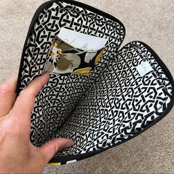 Vera Bradley Tablet Sleeve Yellow Black Dogwood Print - Picture 6 of 8